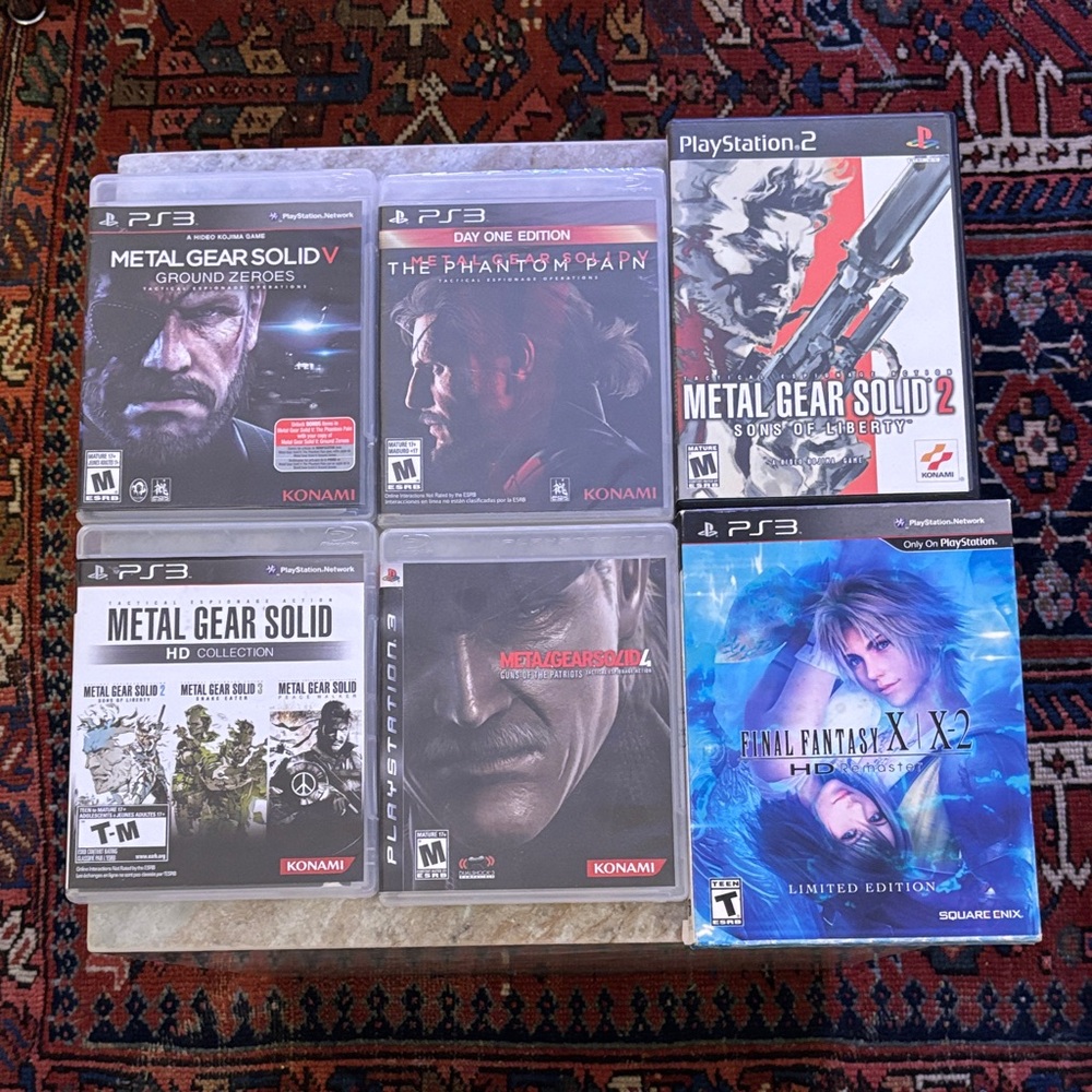PS3 & PS2 BUNDLE: Metal Gear Solid + Final Fantasy X